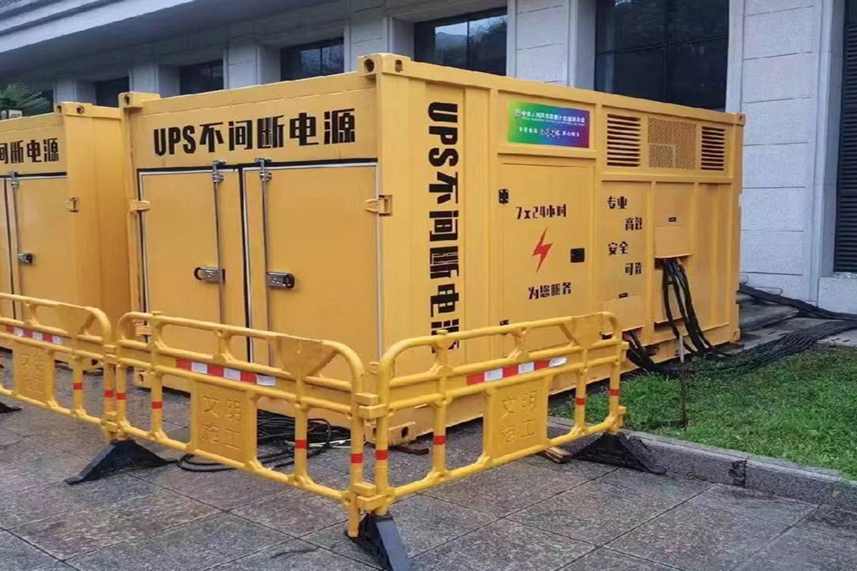 安化发电机租赁施工现场
