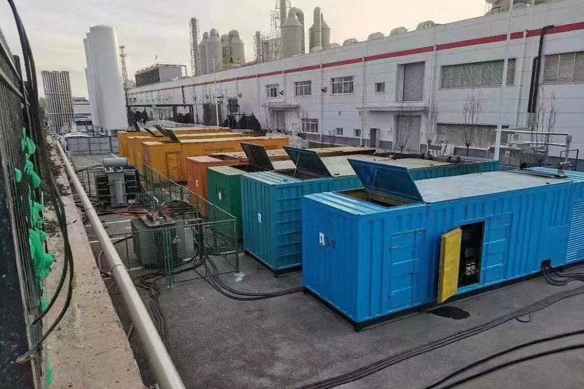 安化发电机租赁施工现场
